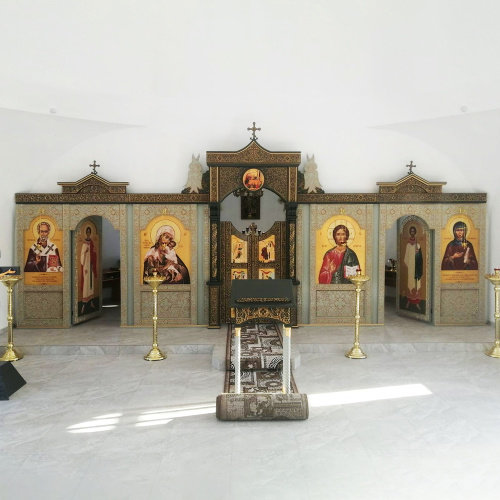 Иконостас одноярусный (Московская обл.) серый с золотом (патина), 758х356х29 см фото 3