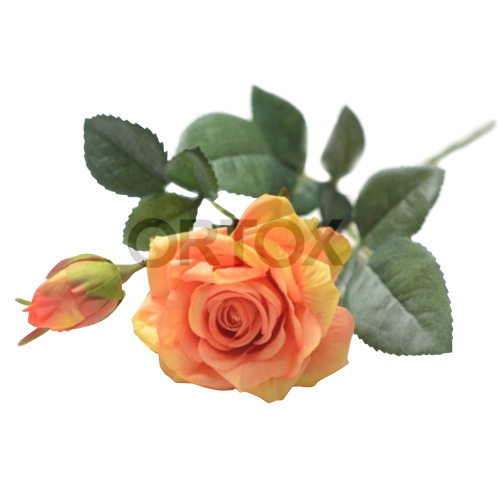 Цветы искусственные "Ветка розы" №1, цвета в ассортименте фото 6