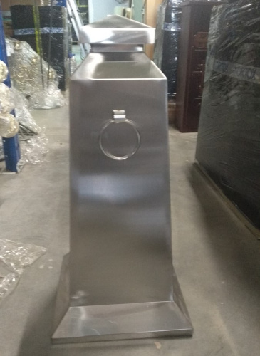 Столбик ограждения металлический, 32х67 см, цвет "под серебро", У-1222 фото 3