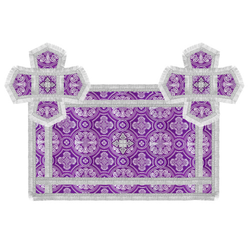 Покровцы и воздух, шелк "Горненский", фиолетовые с серебром