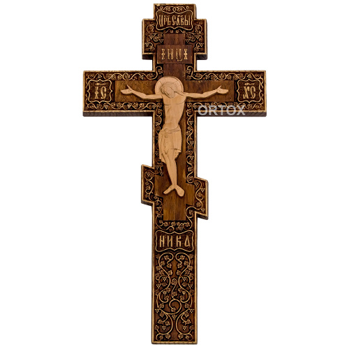 Крест напрестольный резной "Виноградный", 17х31,5 см фото 7