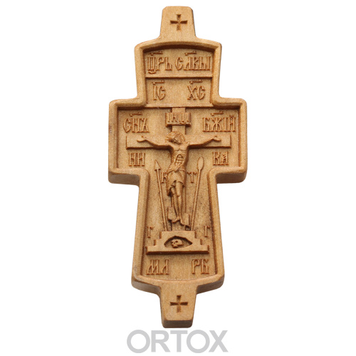 Крест параманный деревянный резной, 3,2х8 см