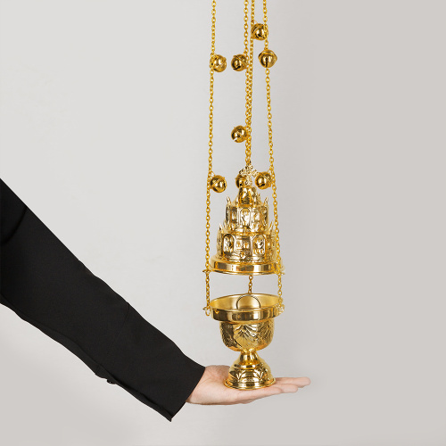 Кадило № 36, латунь, покрытие под золото, 13х27 см фото 7 Кадило № 36, латунь, покрытие под золото, 13х27 см фото 7