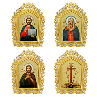 Накладка на митру из ювелирного сплава №28, в позолоте, с камнями