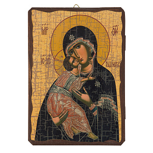 Икона Божией Матери "Владимирская", под старину №2 (13х17 см)