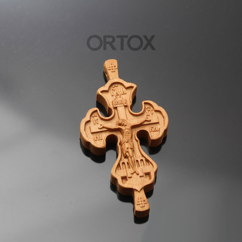 Крест параманный деревянный резной, 3,9х8 см фото 2