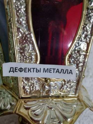 Фонарь церковный пасхальный латунный, 20х20х50 см, У 11-0225 фото 3