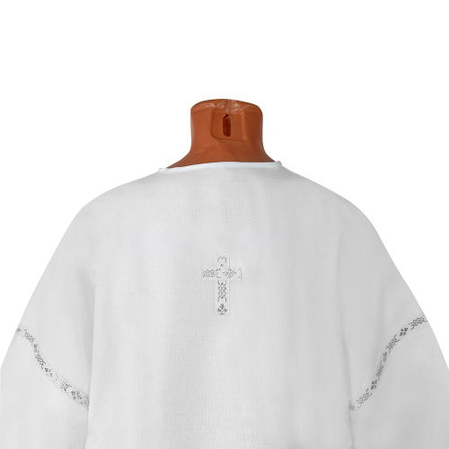Рубашка для крещения мужская белая из плотной бязи, размер в ассортименте фото 8