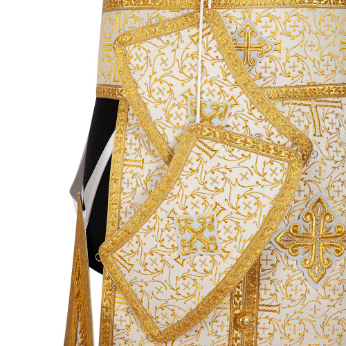Иерейское облачение, парча "Афон", белое с золотом фото 5