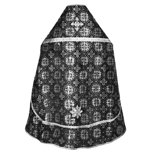 Иерейское облачение, шелк "Горненский", черное с серебром фото 3