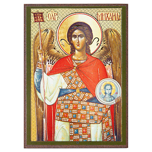 Икона Архангела Михаила, МДФ (6х9 см)