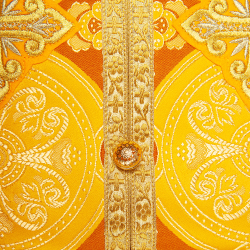 Требный набор / комплект, шелк "Горненский", с подкладом, желтый с золотом фото 6 Требный набор / комплект, шелк "Горненский", с подкладом, желтый с золотом фото 6