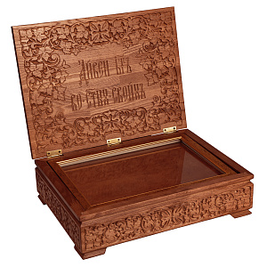 Ковчег для мощей "Суздальский" светлый, 40х30х13 см  (ясень)