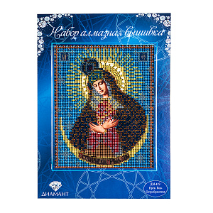 Алмазная мозаика "Икона Божией Матери "Остробрамская", 15х20 см (с инструкцией)