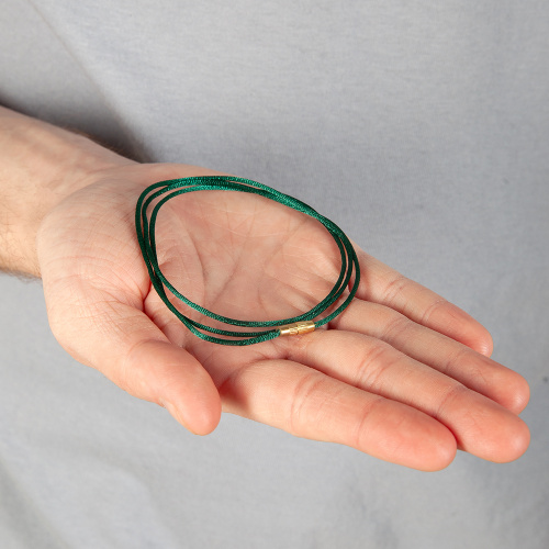 Гайтан шелковый, цвет микс (замок закрутка), 60 см (упаковка 100 шт.) фото 3