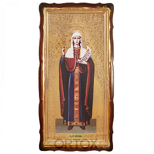 Икона большая храмовая великомученицы Параскевы Пятницы, фигурная рама (30х35 см)