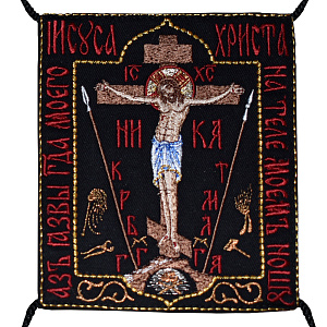Параман монашеский с вышивкой, двунитка, 14х15,5 см (текстиль)