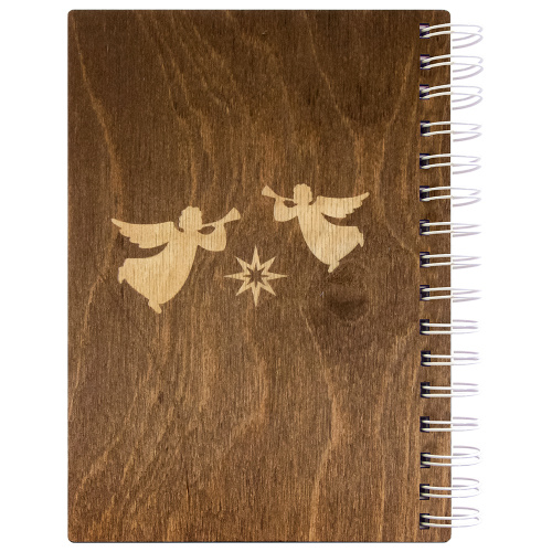 Блокнот с деревянной обложкой "Христос рождается, славите!", 21х17 см фото 3