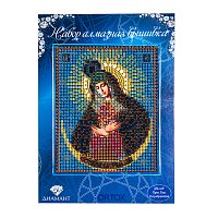 Алмазная мозаика "Икона Божией Матери "Остробрамская", 15х20 см