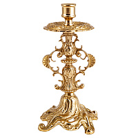 Подсвечник напрестольный, латунь, 12х21 см