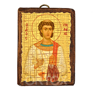 Икона апостола, первомученика и архидиакона Стефана, 6,5х9 см, под старину (под старину)