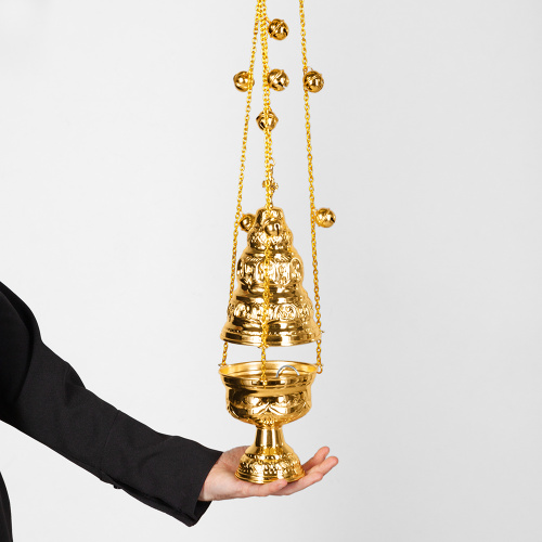 Кадило № 42, латунь, покрытие под золото, 14х32 см фото 7 Кадило № 42, латунь, покрытие под золото, 14х32 см фото 7