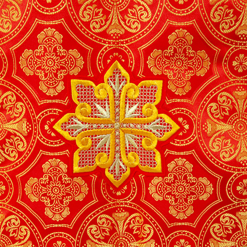 Иерейское облачение, шелк "Горненский", красное с золотом фото 11
