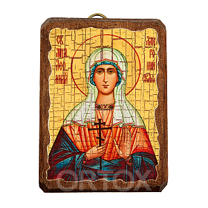 Икона мученицы Леониллы (Неониллы) Лангонийской, под старину, 6,5х9 см (под старину)