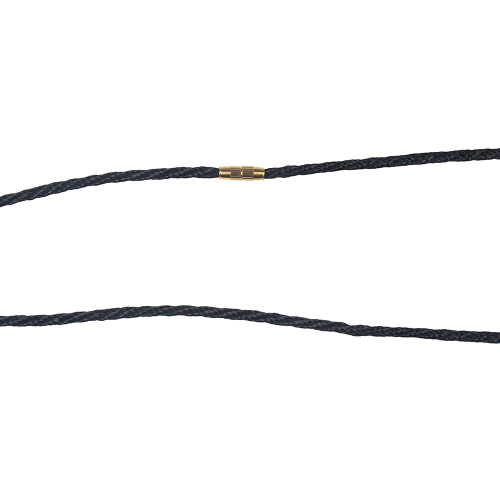 Гайтан шелковый черный, крученый (замок закрутка), 65 см фото 3