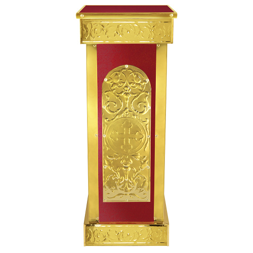 Подставка церковная "Синайская", чеканка, 35х35х90 см фото 4