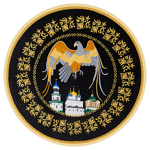 Орлец черный, вышивка на бархате, бахрома (черный)