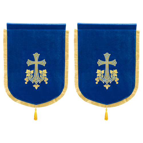 Хоругви малые вышитые голубые, 45х65 см фото 2