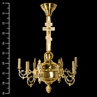 Паникадило на 5 свечей, диаметр 70 см, высота 80 см