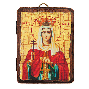 Икона равноапостольной царицы Елены Константинопольской, 6,5х9 см, под старину №2 (под старину)