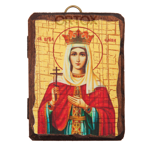 Икона равноапостольной царицы Елены Константинопольской, 6,5х9 см, под старину №2
