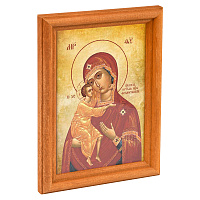 Икона Божией Матери "Феодоровская" в деревянной рамке, 12х1,5х17 см