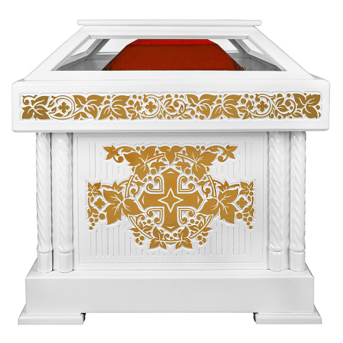 Гробница под Плащаницу "Суздальская" белая с золотом (поталь) фото 3