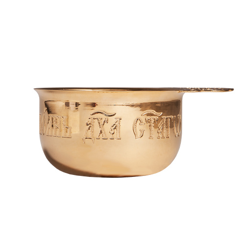 Ковш для запивки из ювелирного сплава в позолоте, Ø 6 см фото 3