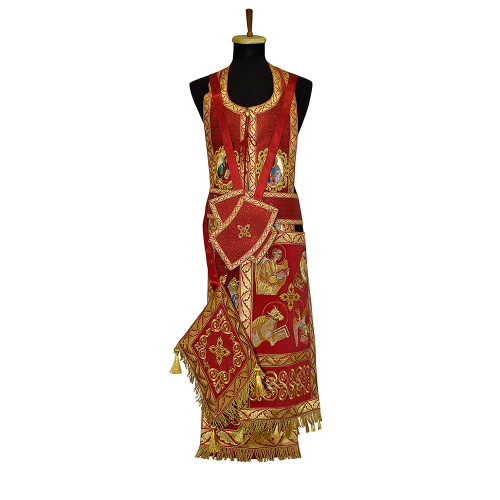 Иерейское облачение красное, парча, бархат, вышивка фото 6