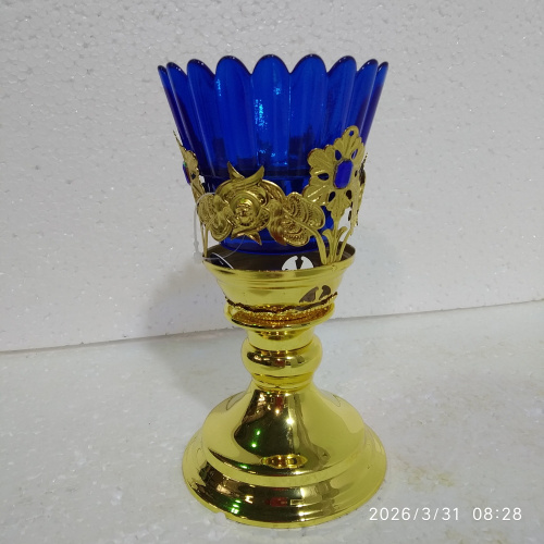 Лампада настольная, цинковый сплав, 9х14 см, У 55-0013 фото 2