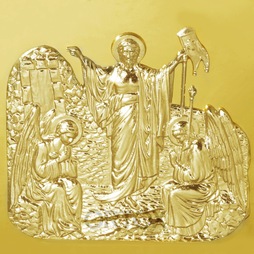 Облачение на престол "Золотые своды", чеканка, высота 107 см фото 6
