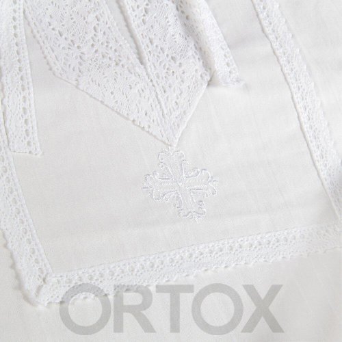Рубашка для крещения "Лучик" белая из бязи, размер в ассортименте фото 22