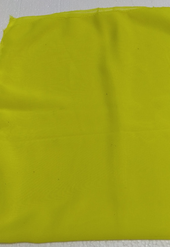 Платок, 75х75 см, желтый шифон, У-0608 фото 3