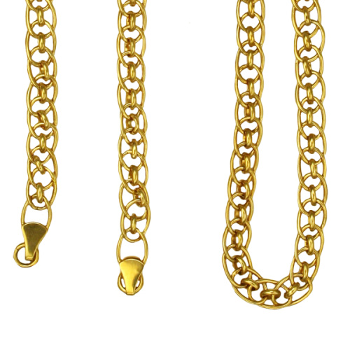 Цепь для наперсных крестов и панагий серебряная в позолоте №5 фото 2