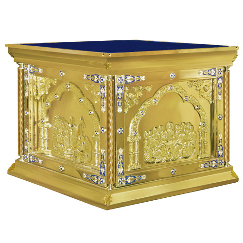 Облачение на престол "Золотые своды", эмаль, литье, (высота 107 см) фото 2 Облачение на престол "Золотые своды", эмаль, литье, (высота 107 см) фото 2
