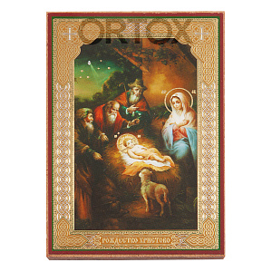 Икона Рождества Христова, МДФ, 6х9 см (6х9 см)