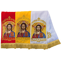 Закладка для Евангелия с иконой Спасителя, 160х14,5 см, вышивка