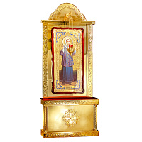 Киот напольный с кронштейном для лампады, 100х30х240 см