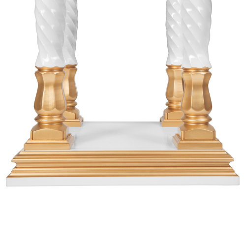 Подставка церковная "Тверская" белая с золотом (патина), 50х50х100 см фото 5
