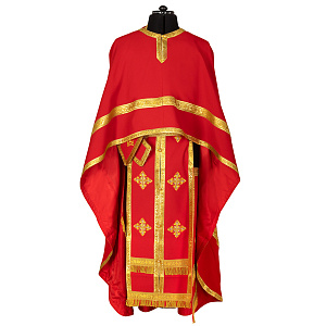 Иерейское облачение греческое красное (размер 56, рост 170 см)